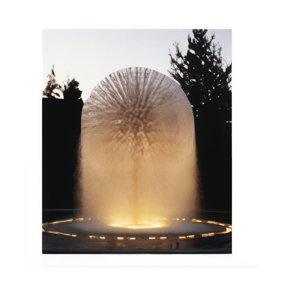 Stainless Steel Water Crystal Hemisphere Pedestal Fountain
