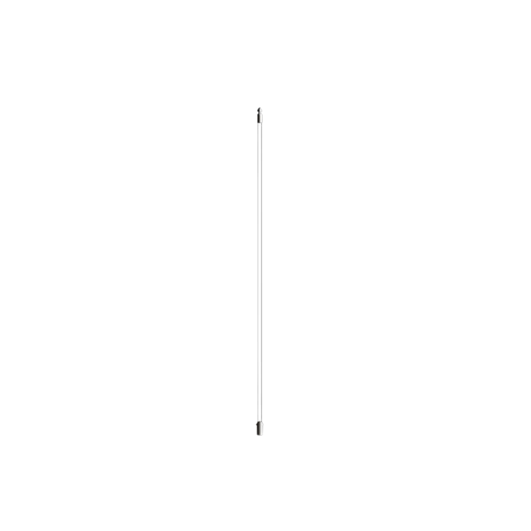 Solid White 7.5ft Regular Fiberglass Flagstick Parsett