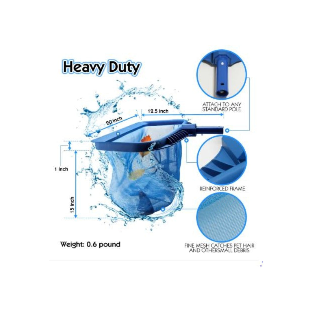 Heavy-Duty Pool Leaf Rake & Cleaning Net