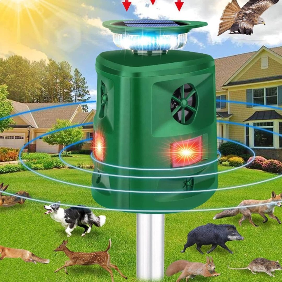 Outdoor Solar Ultrasonic Animal Repeller