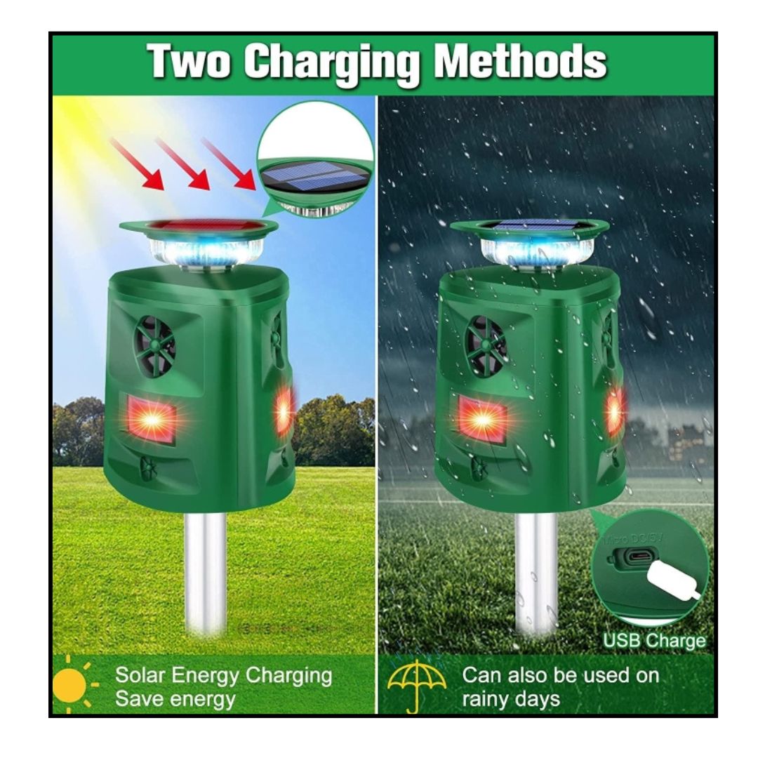 Outdoor Solar Ultrasonic Animal Repeller