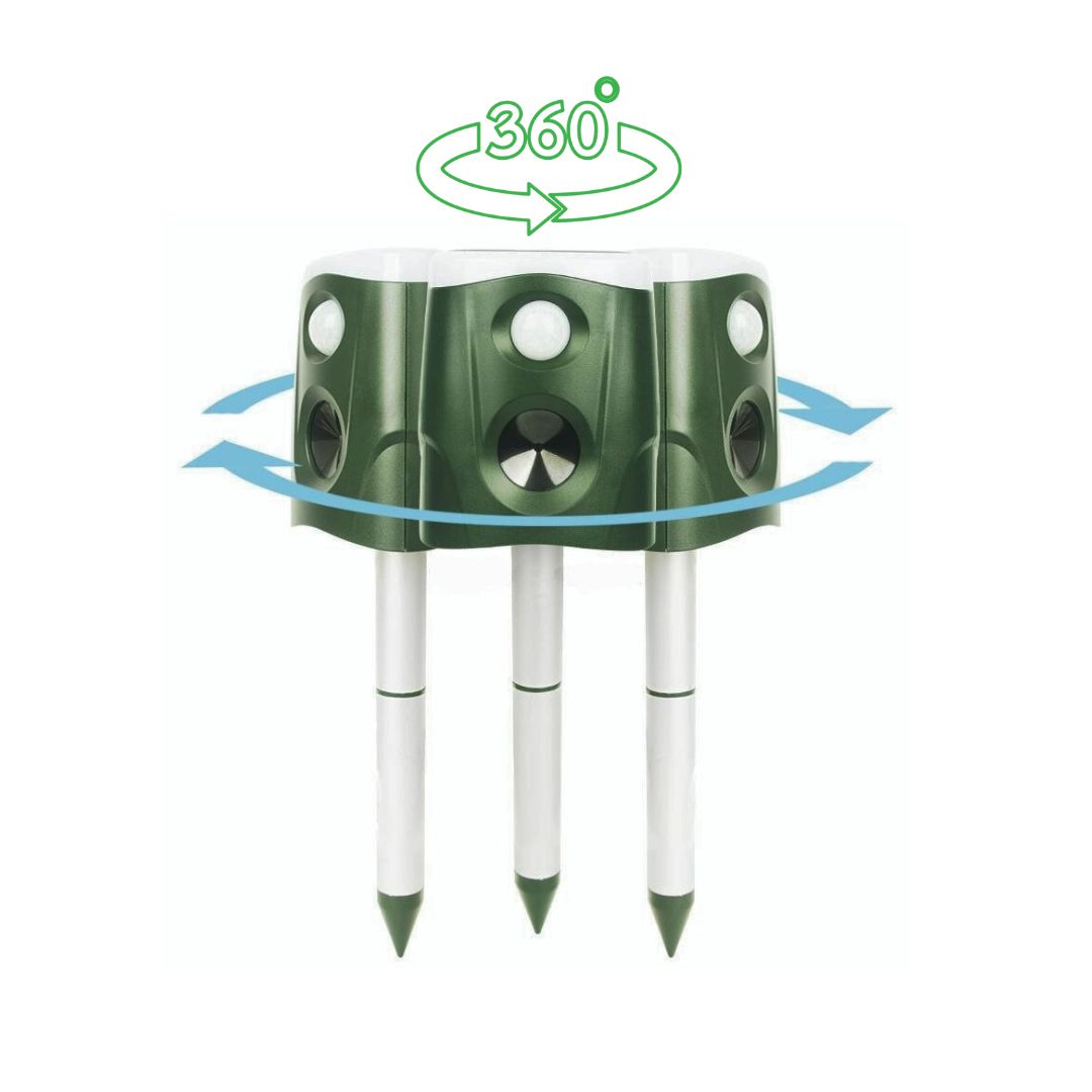 360 Degree Ultrasonic Solar Energy Outdoor Animal Repeller