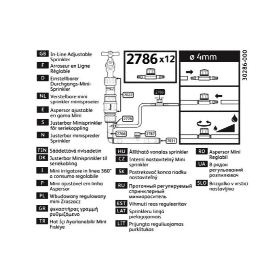 Adjustable Plastic Dripper Inline – Hozelock