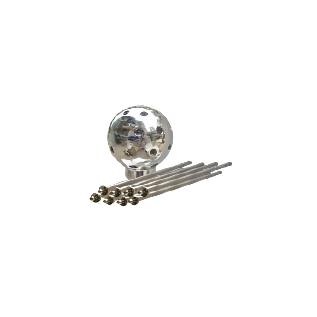 Stainless Steel Water Crystal Hemisphere Pedestal Fountain