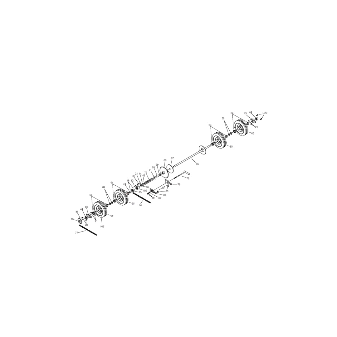 94.1020430, SPROCKET, ROLLER, SMALL, 8T – Caltrimmer Machine Parts