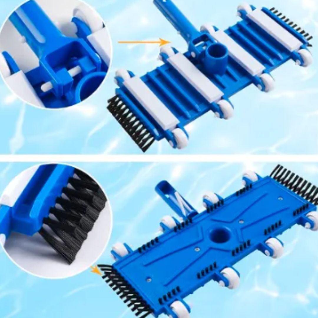 Flexible vach head w/side brush
