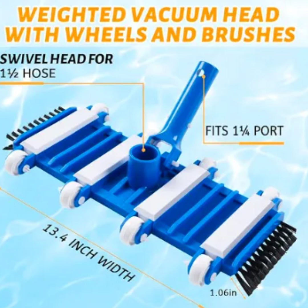 Flexible vach head w/side brush