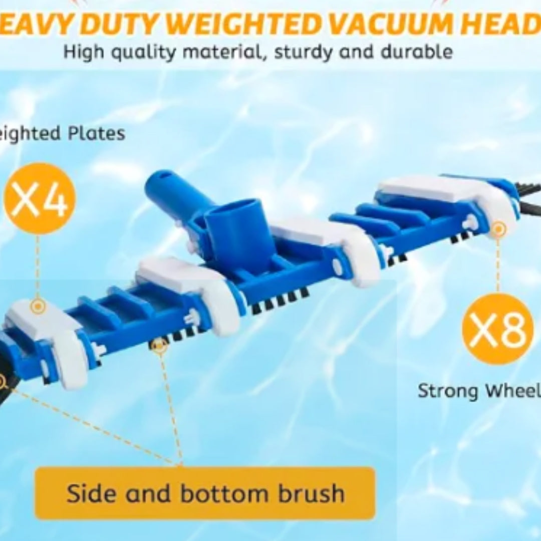 Flexible vach head w/side brush